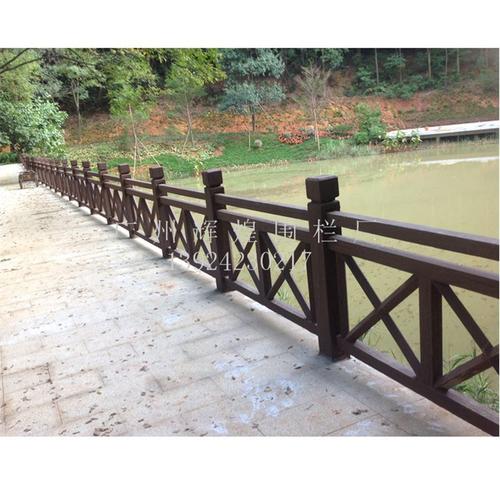 工厂直销水泥仿木栏杆 GRC护栏引领河道安全与景观新标配